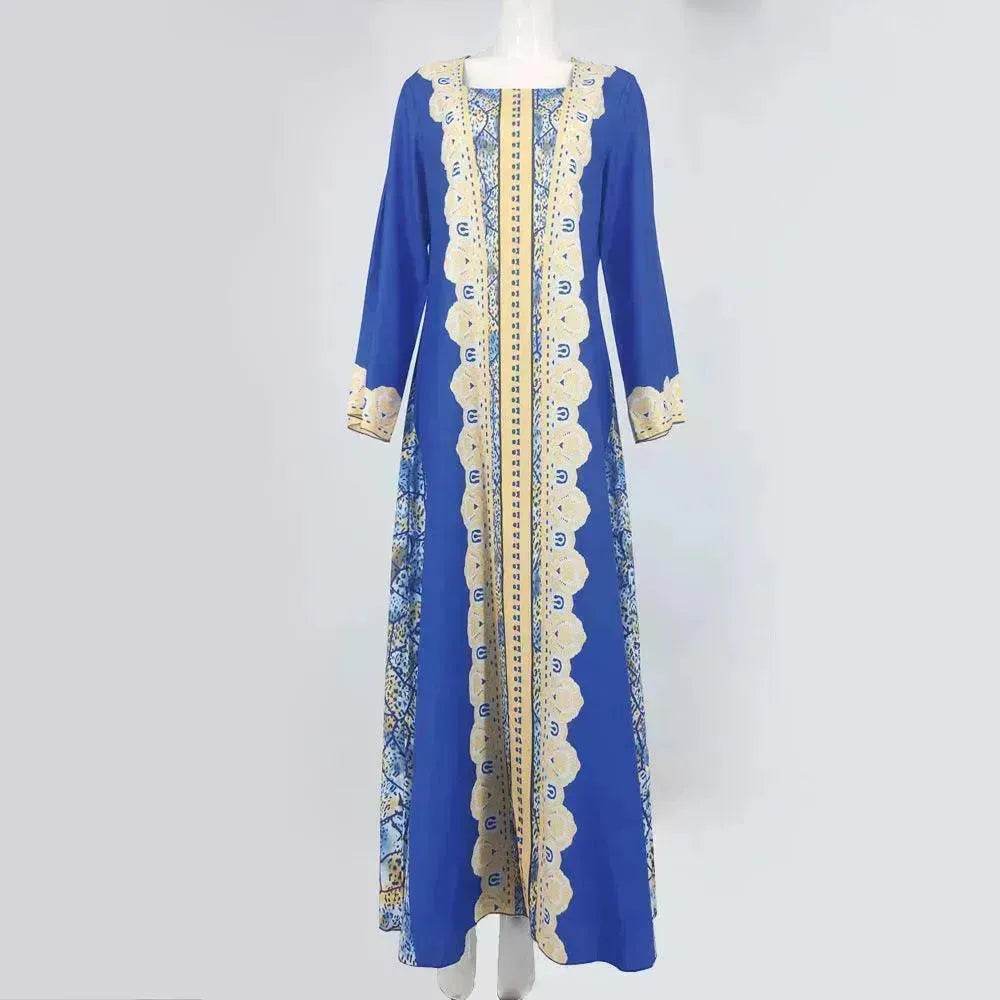 Middle Eastern Printed Dress Arab  Robe