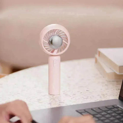Mini Handheld Mute Fan Semiconductor Refrigeration Cooling Portable Air Conditioner Battery USB Rechargeable Fan Outdoor