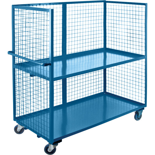 Chariot de transport grillagé, acier, 24" x 63" x 48", capacité 1200 lb.