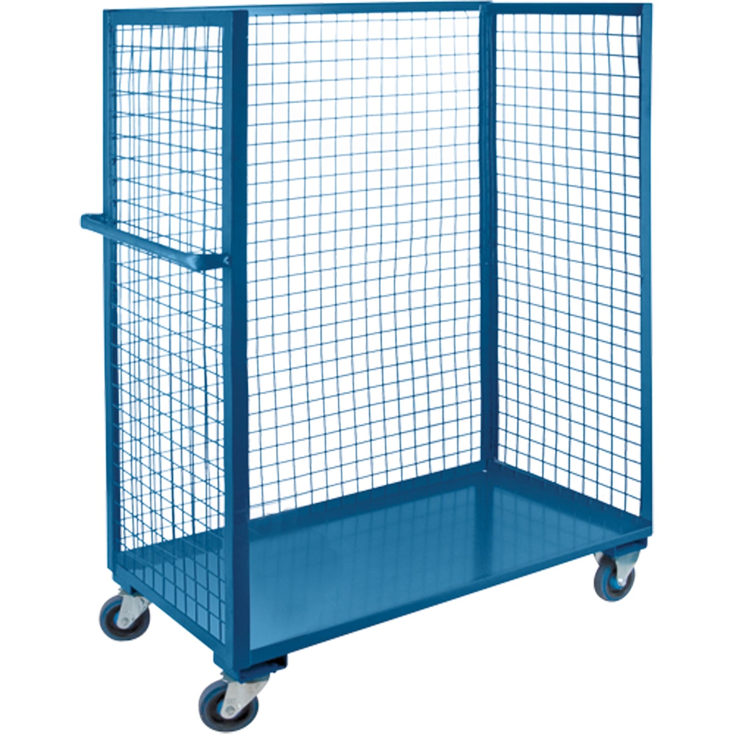 Wire Mesh Utility Cart, Steel, 30" x 63" x 63", 1200 lbs. Capacity