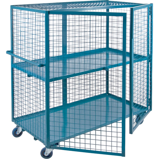 Chariot grillagé, 2 niveaux, 129,5 cm L x 66 cm l x 158,7 cm H, Cap. 544 kg