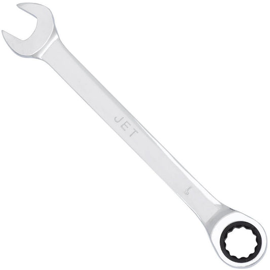 Non-Reversible Long Pattern Ratcheting Combination Wrench, 7/16", Polished Finish