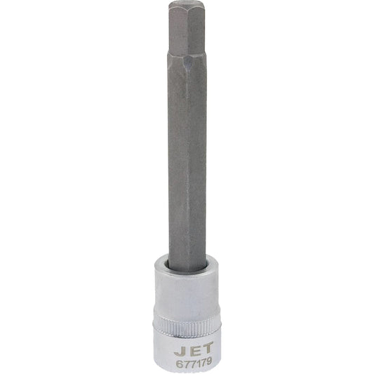 Bit Socket, Hex, 10 mm x 4" L, 3/8" Drive