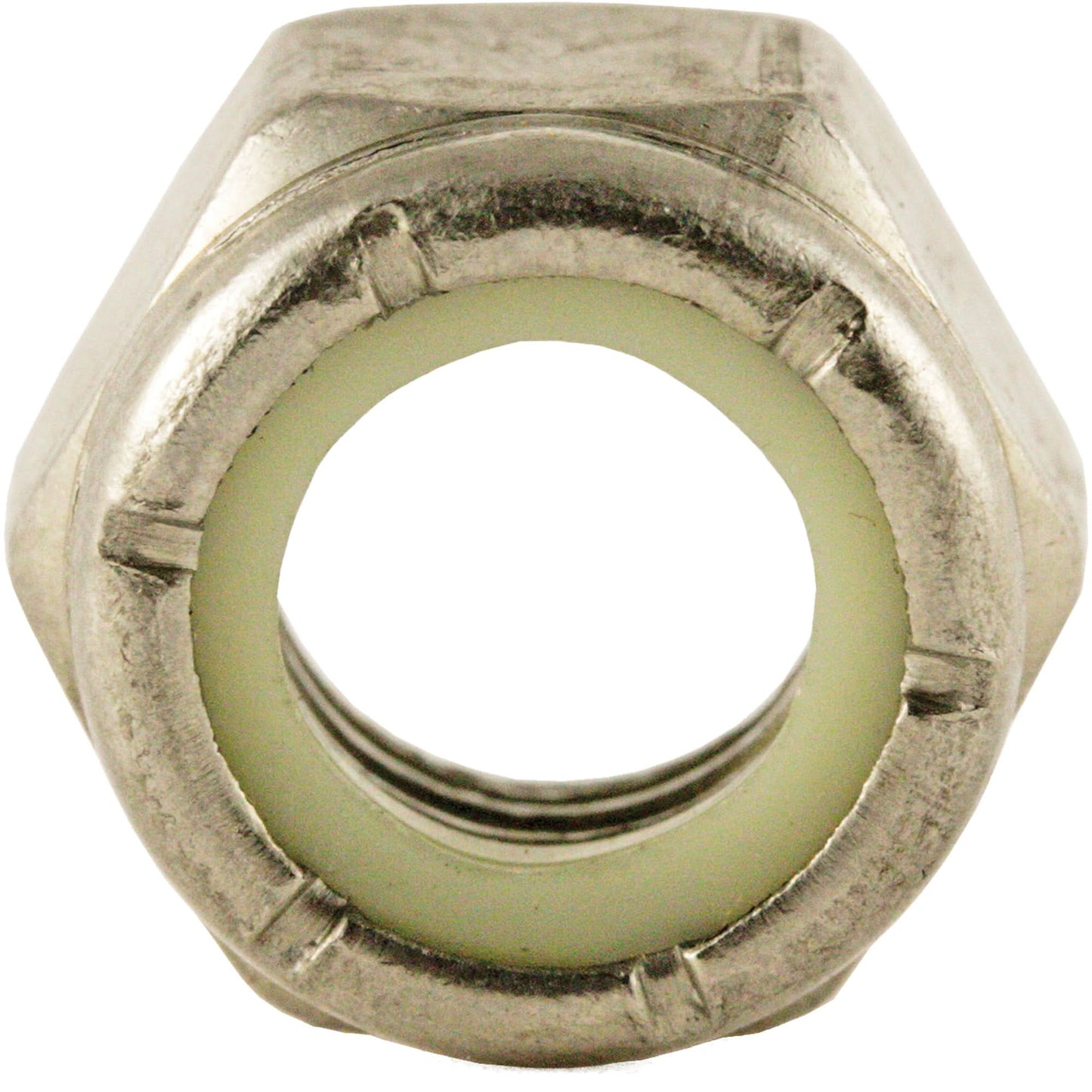 Nylon Lock Nut, 1/2" Dia., Stainless Steel, Fine