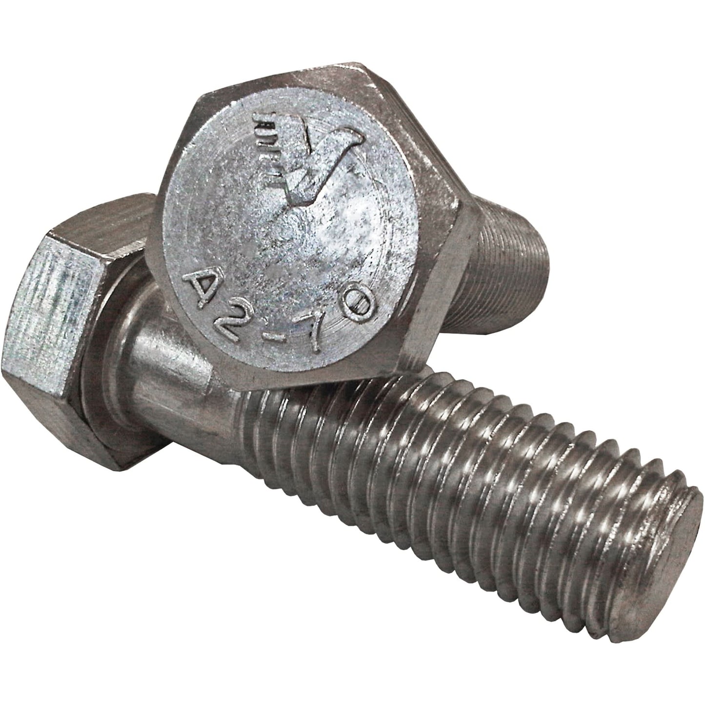 Hex Head Cap Screw, 10 mm Dia., 20 mm L, Stainless Steel, Coarse, Grade 18-8 Stainless Steel