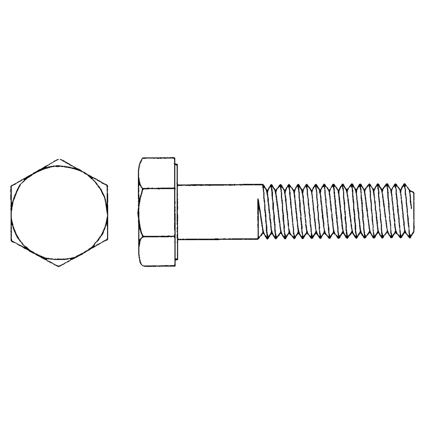 Hex Head Cap Screw, 1/2" Dia., 4" L, Zinc Plated, Coarse, Grade 5