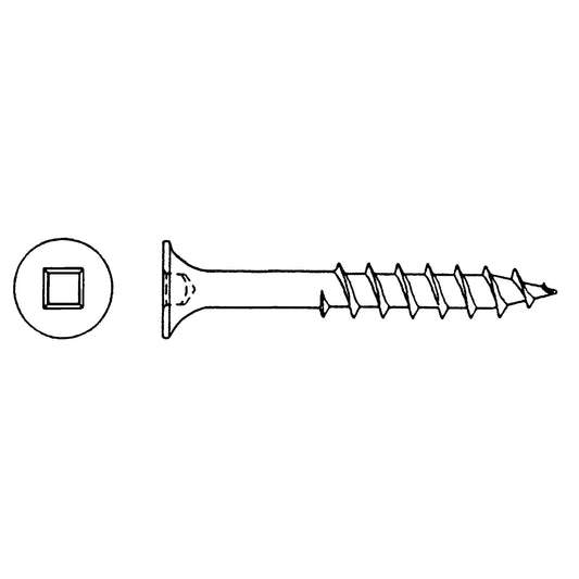 Deck Screws, #8 x 1-1/4" L, Green