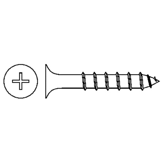 Drywall Screws, #6 x 2" L, Black Oxide