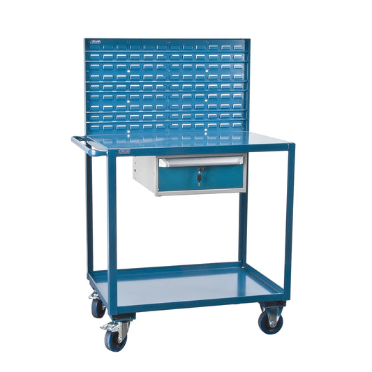 Chariot de service mobile, 2 niveaux, 24" L x 57" H x 40" P, capacité de 1200 lb.