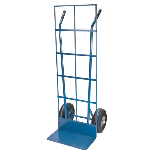 Diable de manutention à rétention de charge, à deux poignées, en acier, hauteur 134,62 cm, capacité 272,16 kg