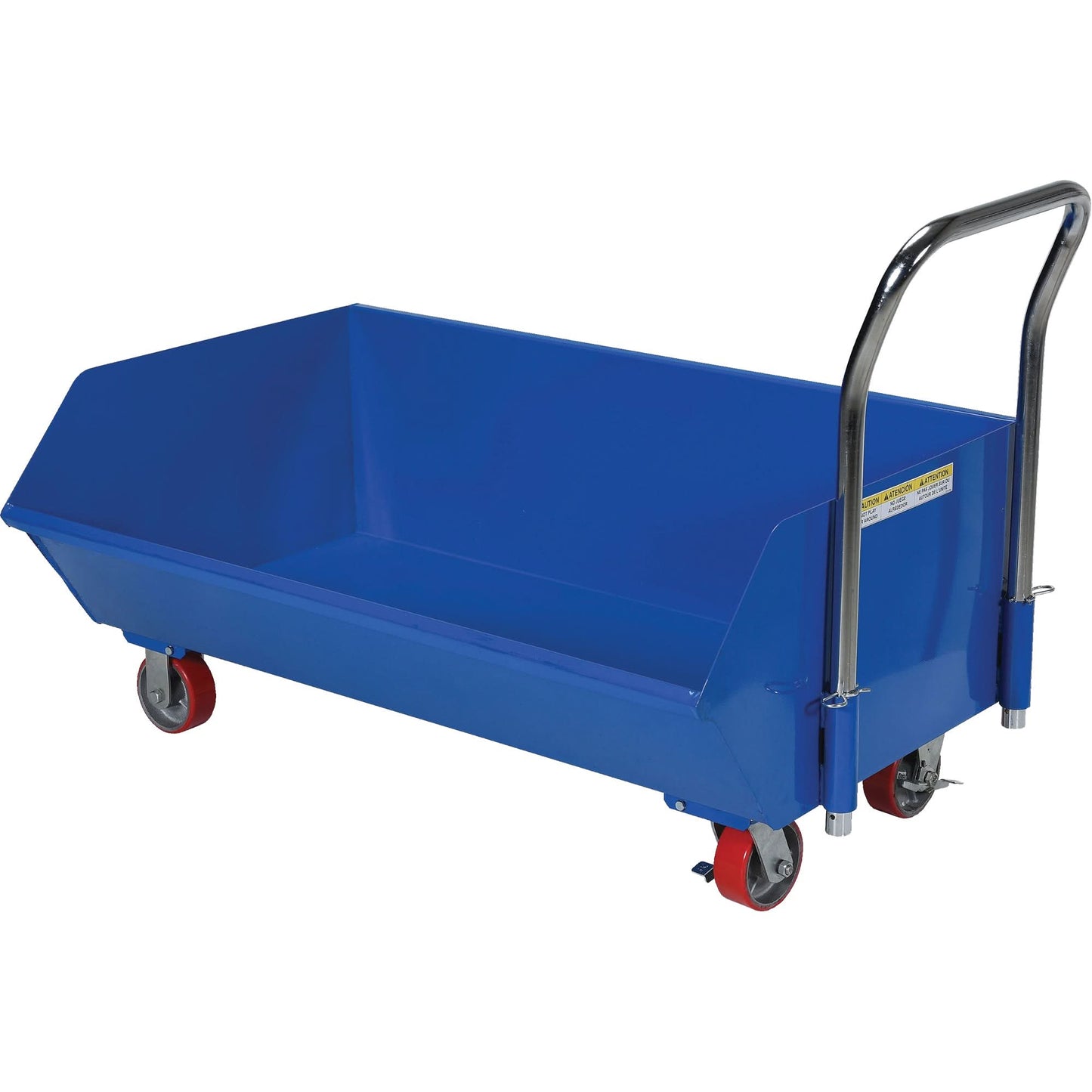 Low Profile Hopper, Steel, 1/3 cu.yd., Blue