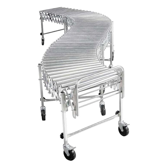 Expandable/Flexible Conveyors, 18" W x 12' 10" L, 200 lbs. per lin. ft. Capacity