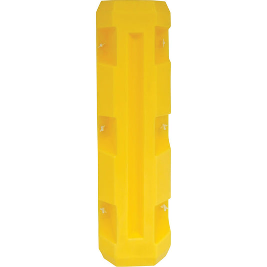 Slim Column Protector, 5" x 5" Inside Opening, 12" L x 12" W x 42" H, Yellow