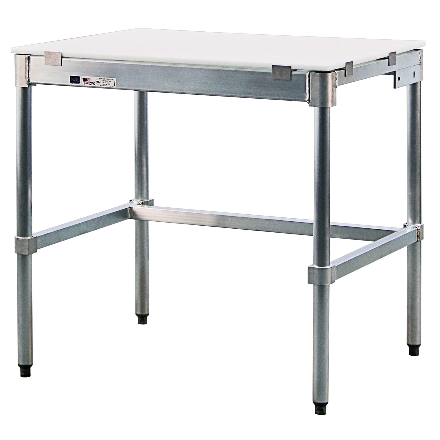 Poly-Top Workbench, 96" W x 24" D x 35-1/2" H, 1000 lbs. Capacity