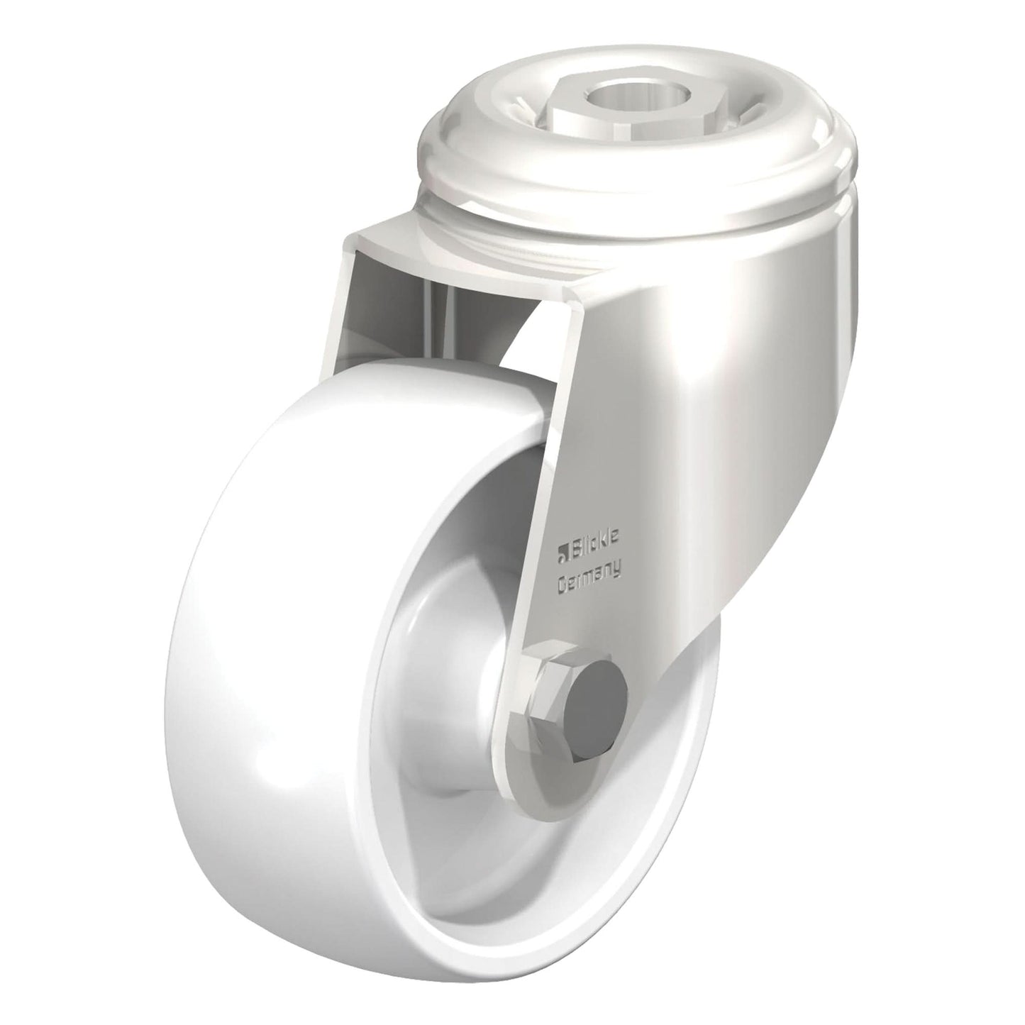 Impact-Resistant Nylon Caster, Swivel, 4" (102 mm) Dia., 265 lbs. (120 kg.) Capacity
