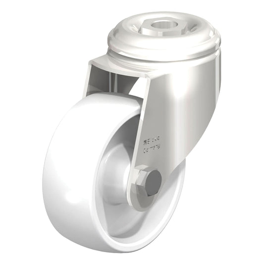 Impact-Resistant Nylon Caster, Swivel, 4" (102 mm) Dia., 265 lbs. (120 kg.) Capacity