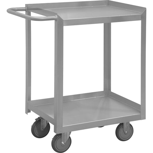 Chariot à étagères de qualité industrielle, 2 niveaux, 61,3 cm l x 88,9 cm H x 137,2 cm P, capacité de 544,3 kg