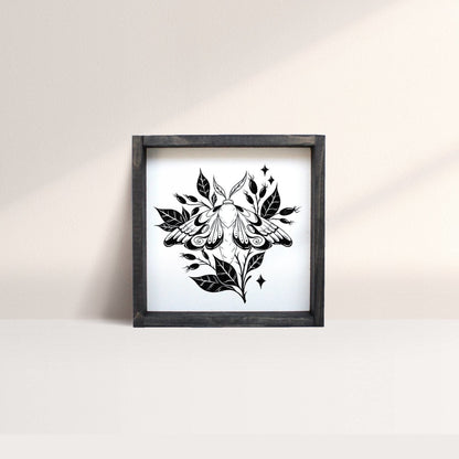 Moth Mini Wood Sign