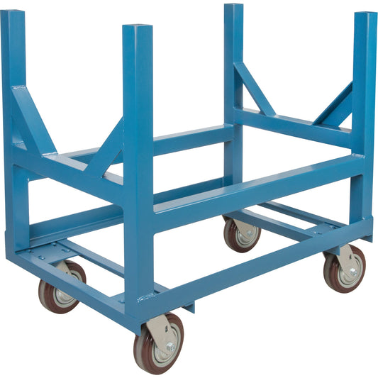 Chariot à berceau pour tuyaux et barres, 61 cm L x 61 cm l x 86 cm H, capacité de 1134 kg, roues en polyuréthane