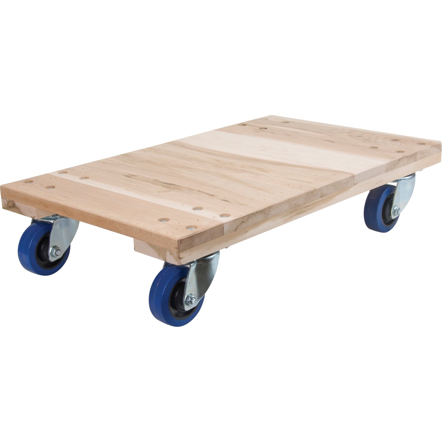 Medium-Duty Solid Wood Dollies, Polyolefin Wheels, 900 lbs. Capacity, 18" W x 30" D x 7" H