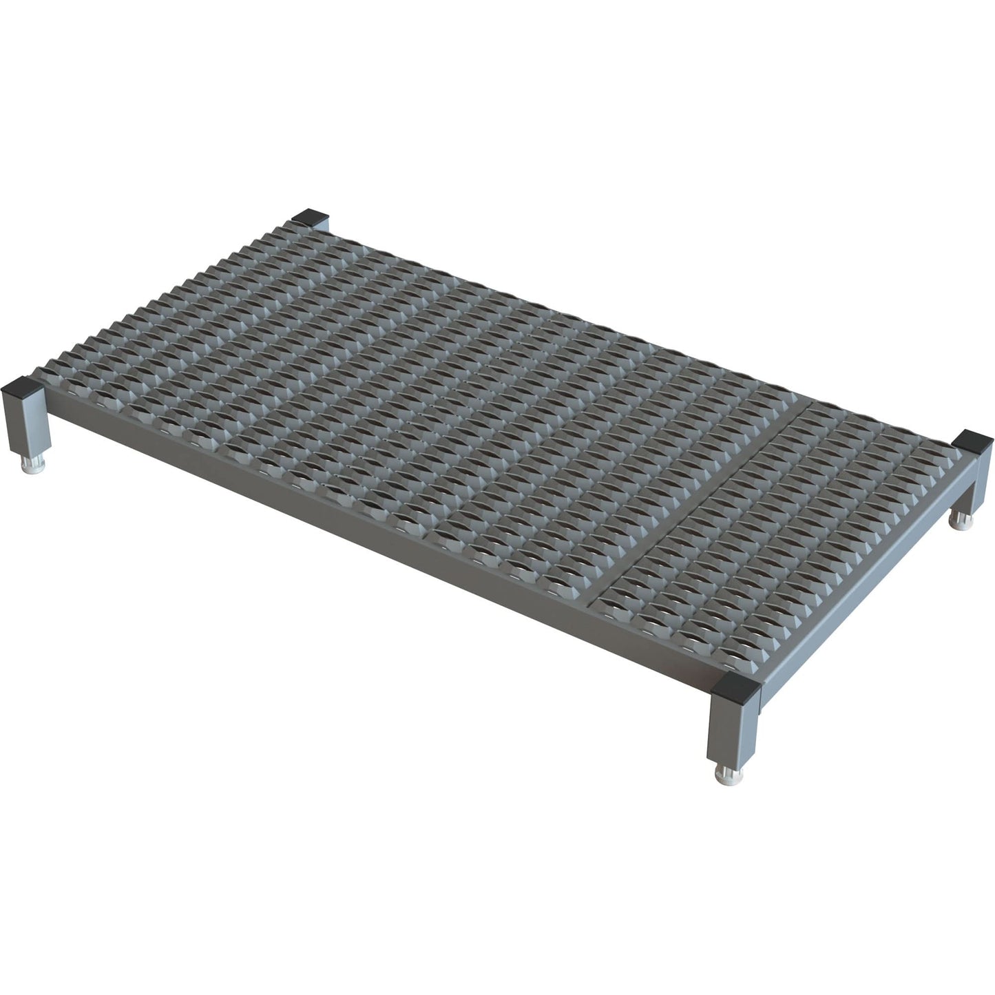 Plateforme de travail à une marche, hauteur réglable, 24" L x 48" P, capacité de 363 kg, entièrement soudée