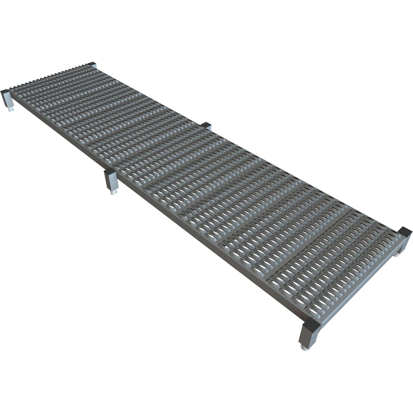 Adjustable Height One-Step Work Platform, 24" W x 97" D, 800 lbs. Capacity, All-Welded