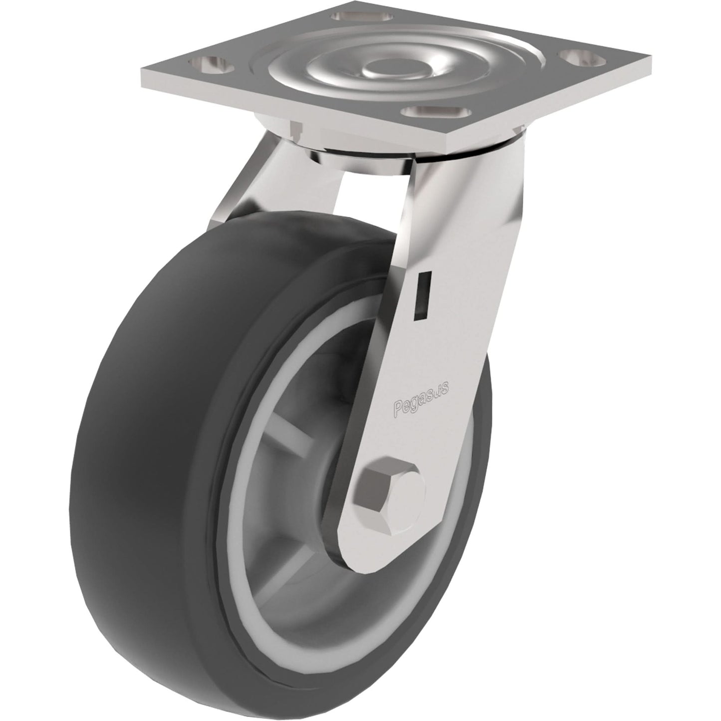 21 Series Medium-Duty Caster, Rigid, 8" (203.2 mm), Polypropylene, 900 lbs. (408 kg.)