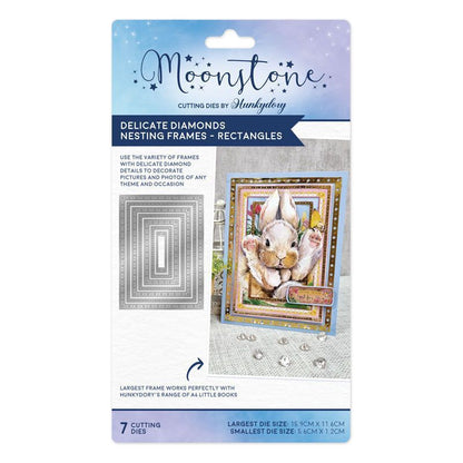Matrices de découpe Moonstone - Cadres emboîtables Diamants Délicats - Rectangles