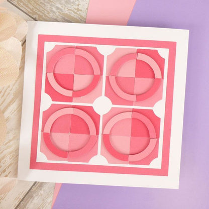 Matrices de découpe « Moonstone Dies » – Mini matrices de formes géométriques – Cercles, étiquettes carrées et cœurs