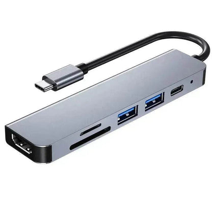 Station d'accueil multifonction 4K HD USB pour ordinateur portable 6-en-1