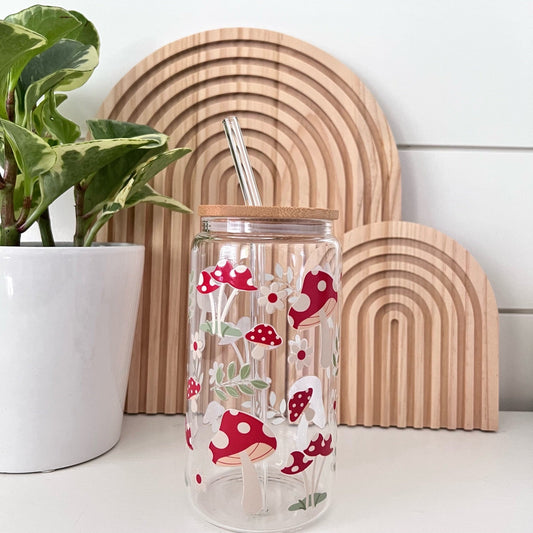 Cottagecore Mushroom Glass cup