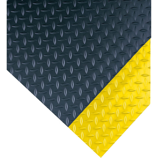 N° 385 Tapis, Diamond, 1,22 m x 22,86 m x 4,76 mm, Noir/Jaune, PVC