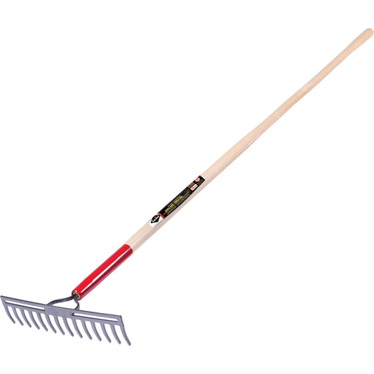 Râteau Pro™ double dos, manche en frêne, 34,9 cm l., lame en acier trempé, 14 dents