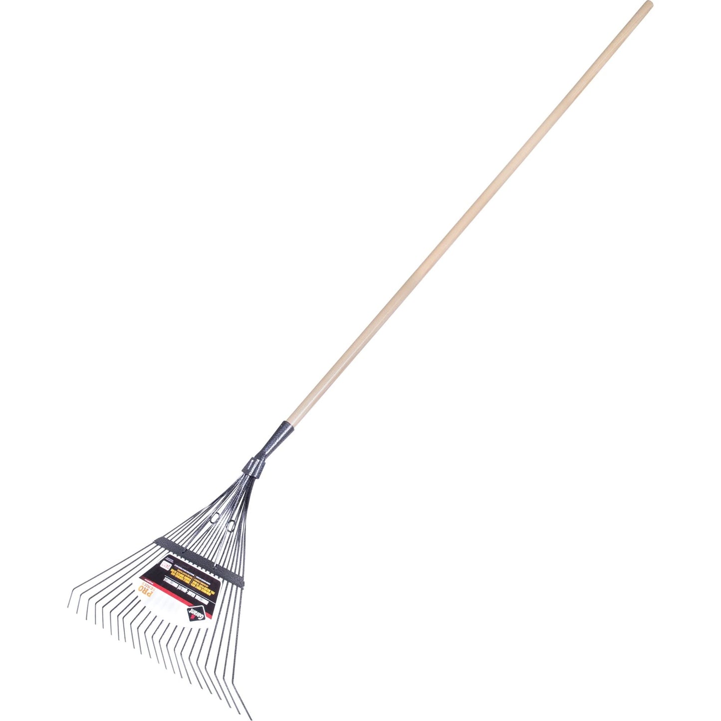 Râteau éventail Pro™, lame de 61 cm, 22 dents, manche en bois dur, lame en acier