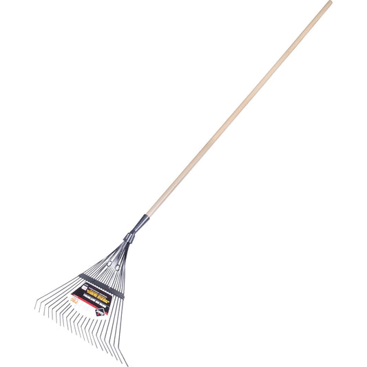Râteau éventail Pro™, lame de 61 cm, 22 dents, manche en bois dur, lame en acier