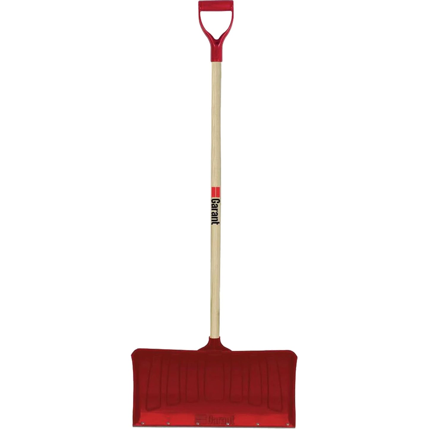 Red Snow Pusher, Polypropylene Blade, D-Grip Handle, 20-3/4" W