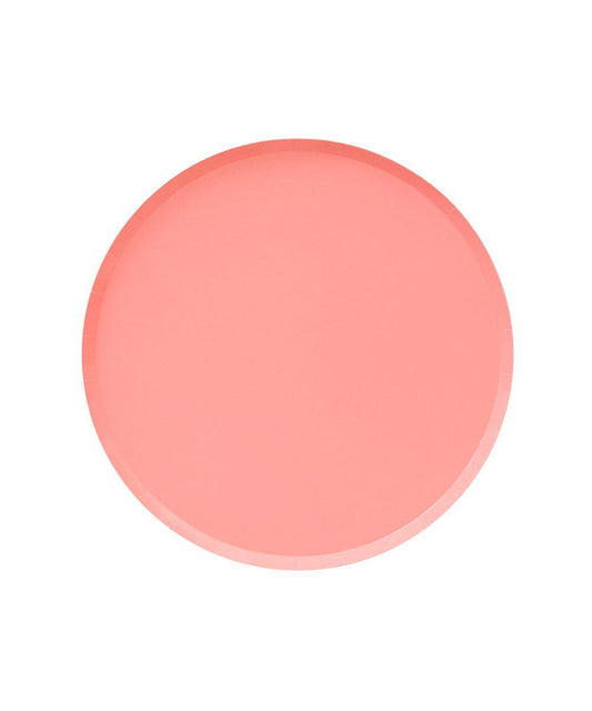 Neon Coral Dessert Plates