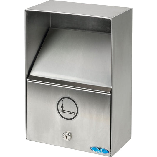 Cendriers d'extérieur muraux, acier inoxydable, capacité de 3,3 litres, hauteur de 34,3 cm