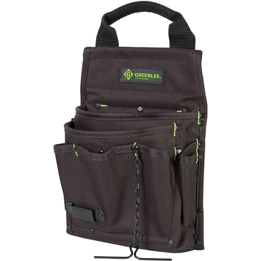 Sac à outils, nylon, 7 poches, noir