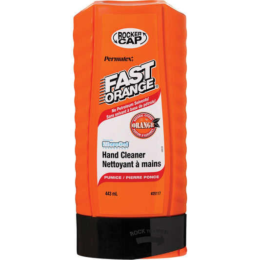 Nettoyant pour les mains, pierre ponce, 443 ml, bouteille, orange