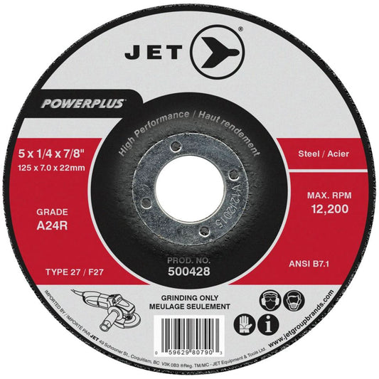 A24R POWERPLUS Grinding Wheel, 4" x 1/4", 5/8" Arbor, Type 27
