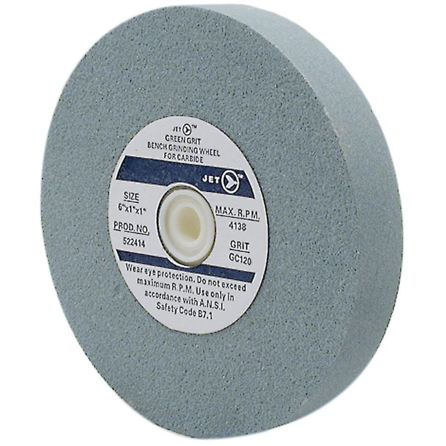 GC675F Bench Grinding Wheel, 6" x 3/4", 1" Arbor, Silicon Carbide