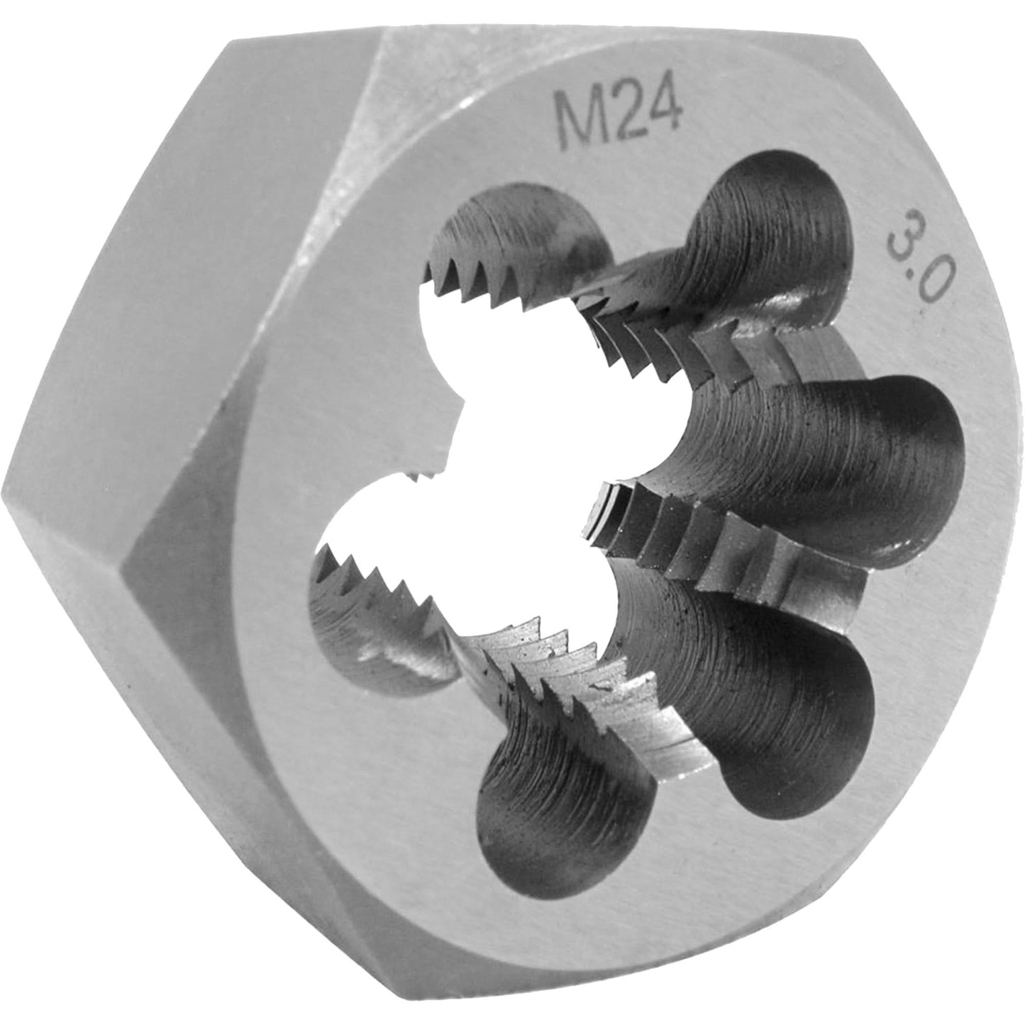 Metric Hex Die, 1" Dia., 12 mm-1.75 Thread, Alloy Steel