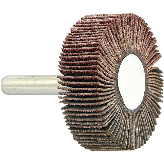 Shaft Mounted Flapwheel, 80 Grit, 1-1/2" x 1/2" x 1/4"