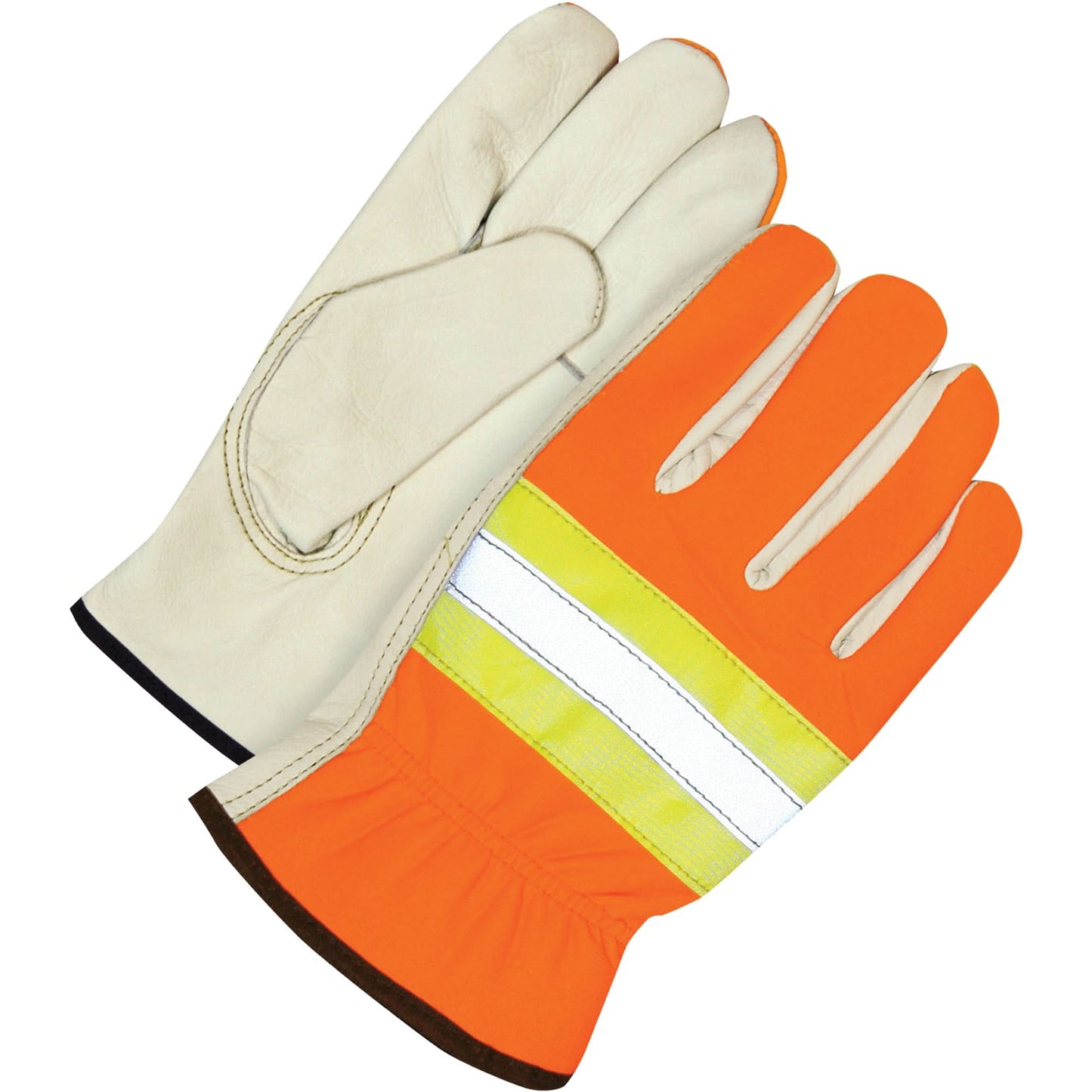 Classic High Visibility Driver Gloves, Medium, Grain Cowhide Palm