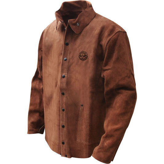 Gander Brand Split Cowhide Welding Jacket, Leather, 2X-Large, Brown
