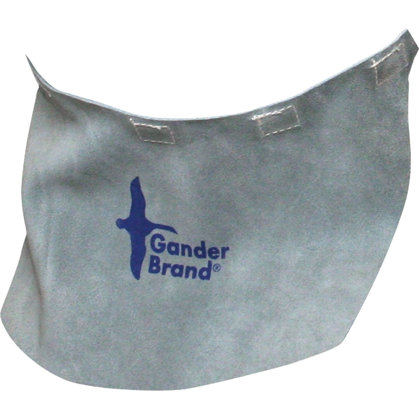 Gander Brand Split Leather Welding Helmet Bib, Pearl Grey