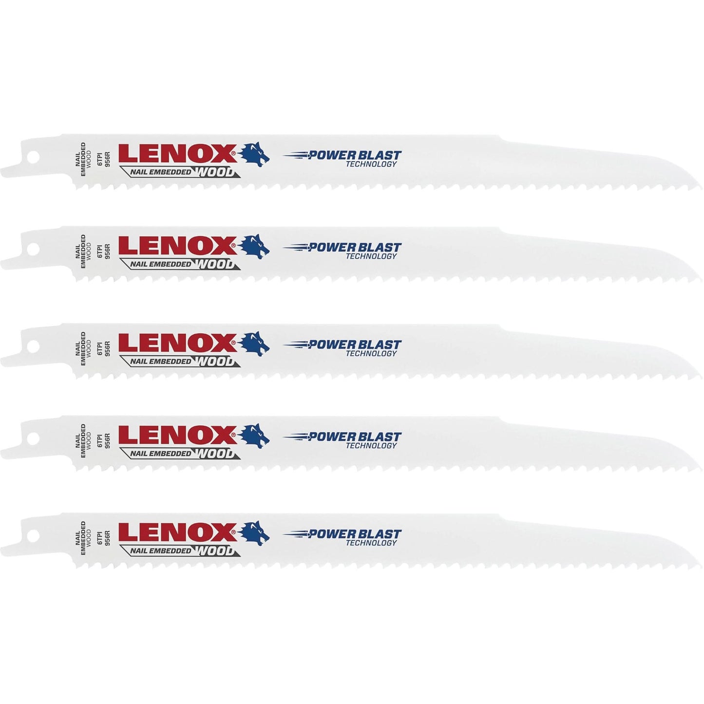 Lames de scie sabre pour la coupe du bois, bimétal, 6 D/P, 9" L x 3/4" l