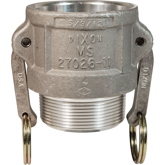 Raccord rapide pompier, aluminium, Type B, 2-1/2", filetage mâle NPT, 150 PSI