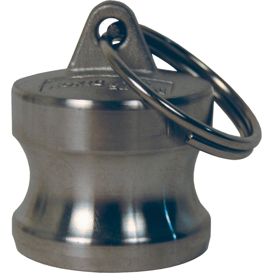 Global Cam & Groove Dust Plug, Stainless Steel, Type DP, 2"